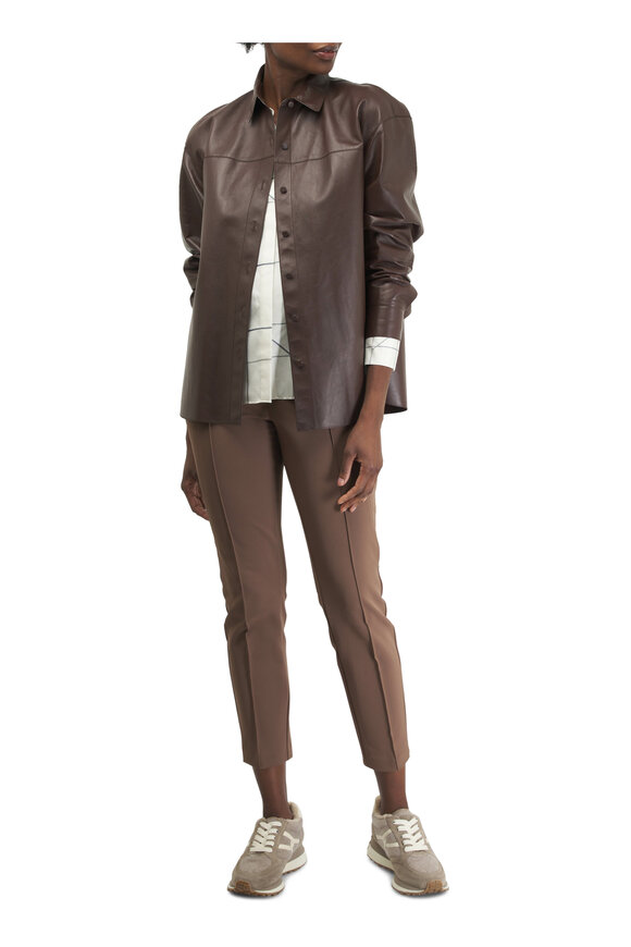 Lafayette 148 New York - Copper Nappa Leather Shirt Jacket