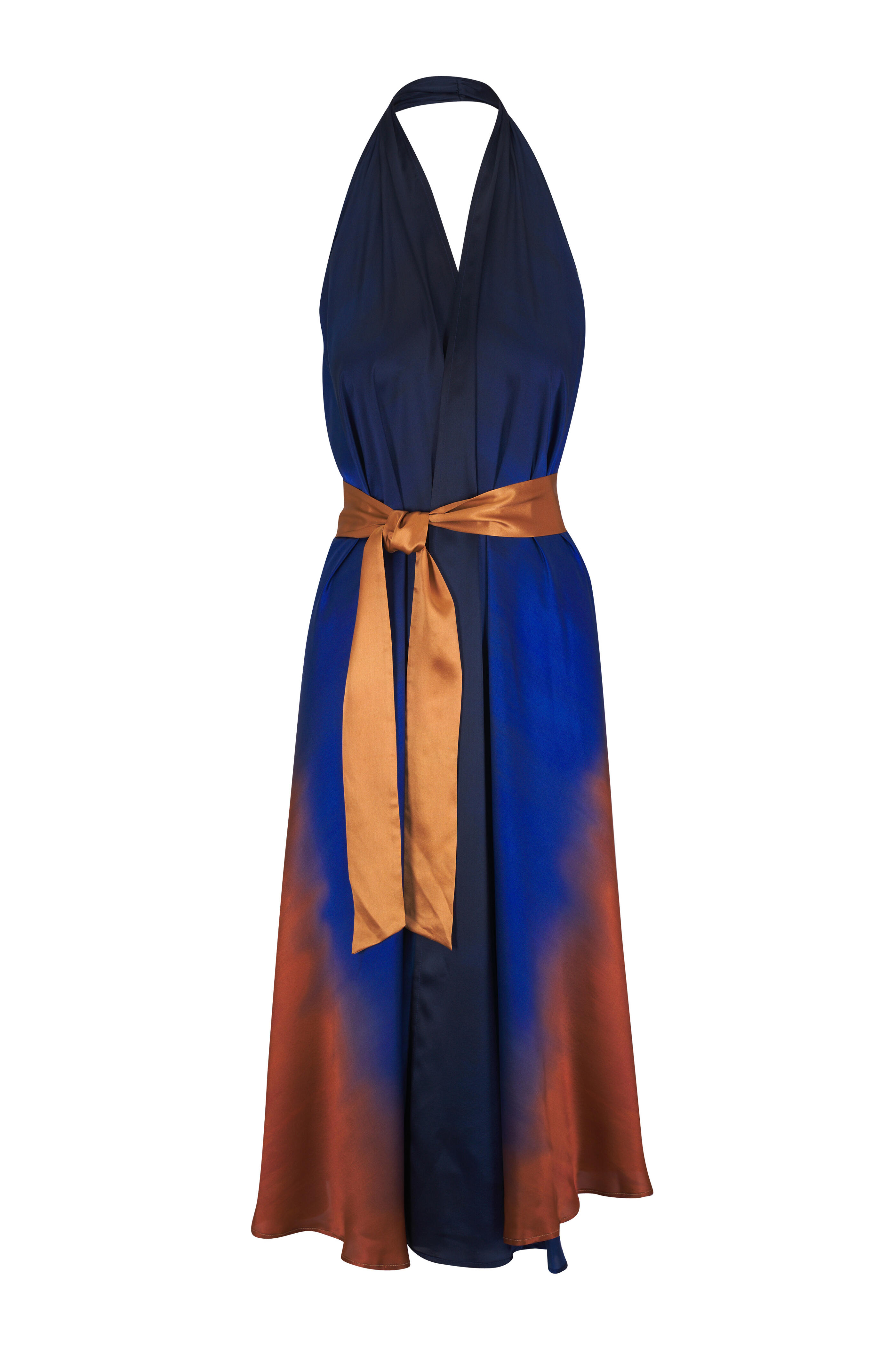 ワンピース KITON SILK DRESS Kiton - Black Silk Belted Maxi Shirt Dress | Mitchell Stores