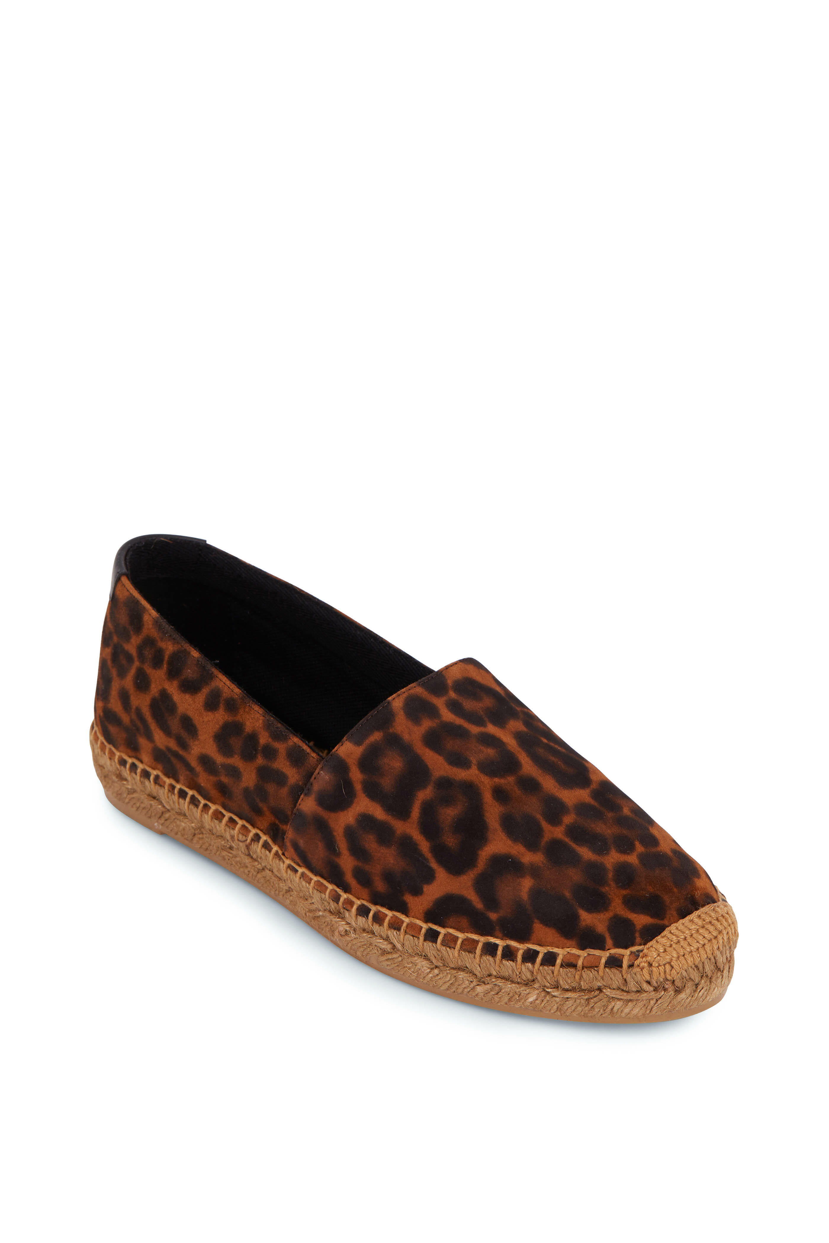 フラットシューズ Signature Leopard-Print Flat Espadrilles Saint Laurent - Leopard Print Suede Flat Espadrille