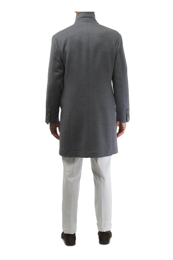 Brunello Cucinelli - Light Gray Wool Top Coat