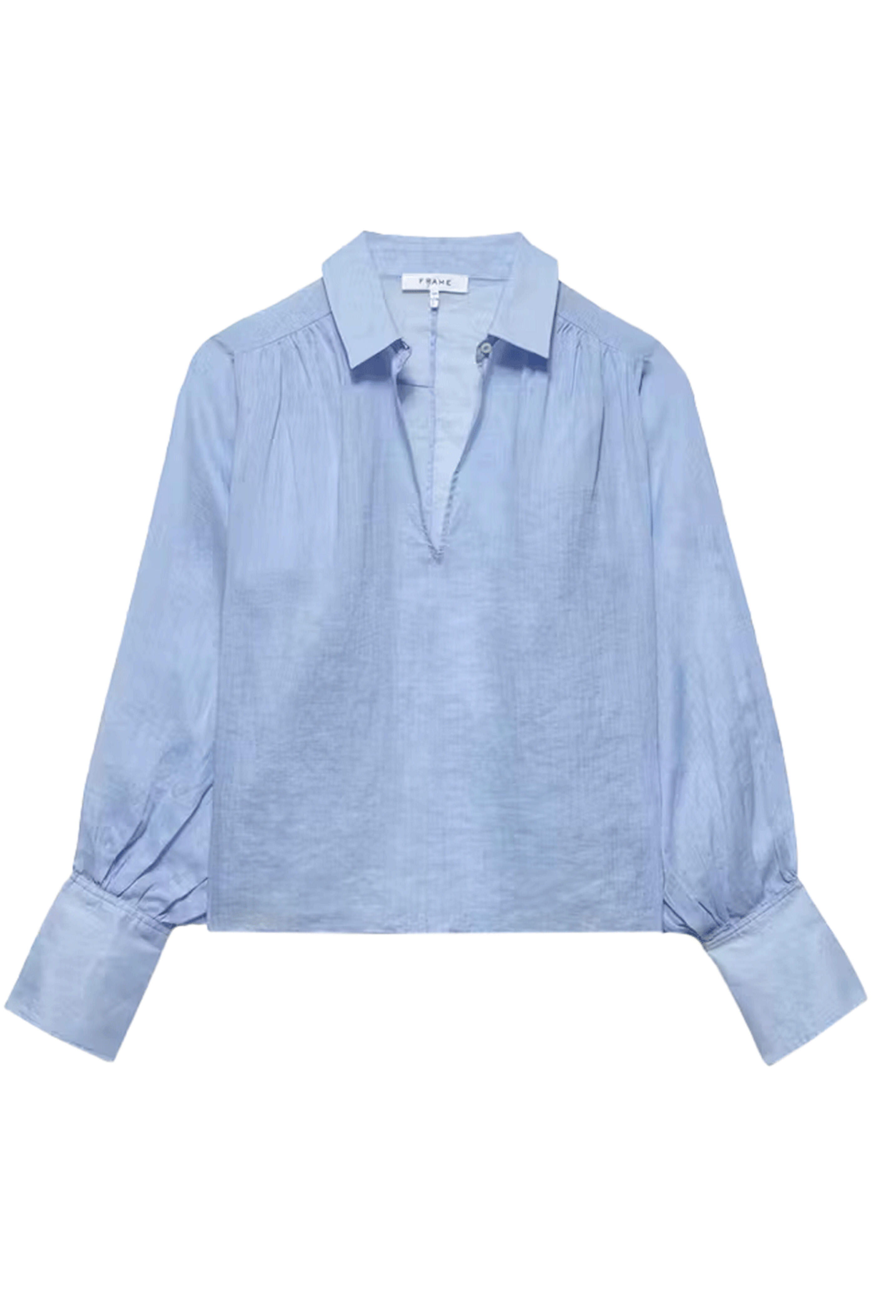 Frame - Oxford Blue Keyhole Popover Shirt
