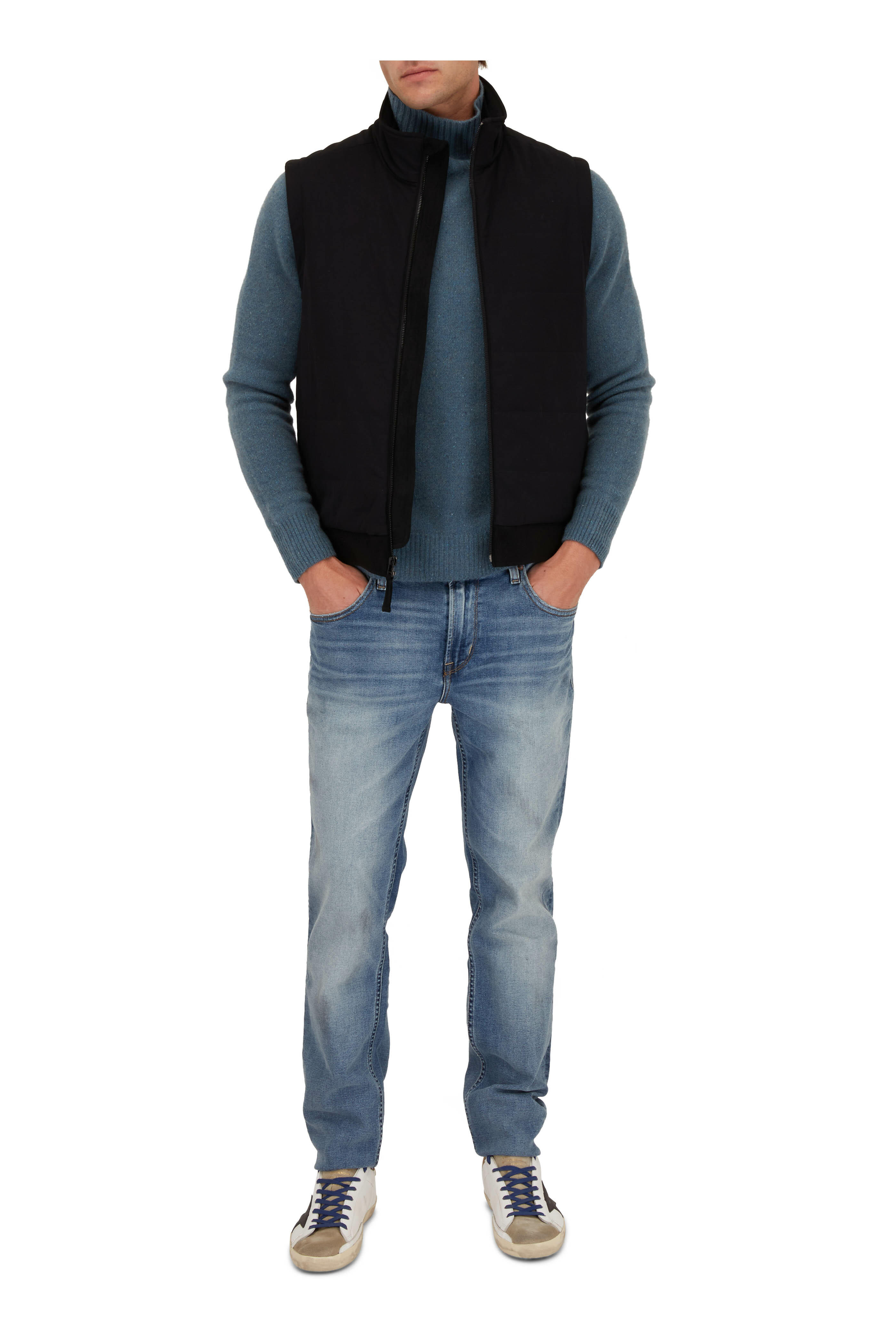 Vince Modern Black Zip Vest Mitchell Stores