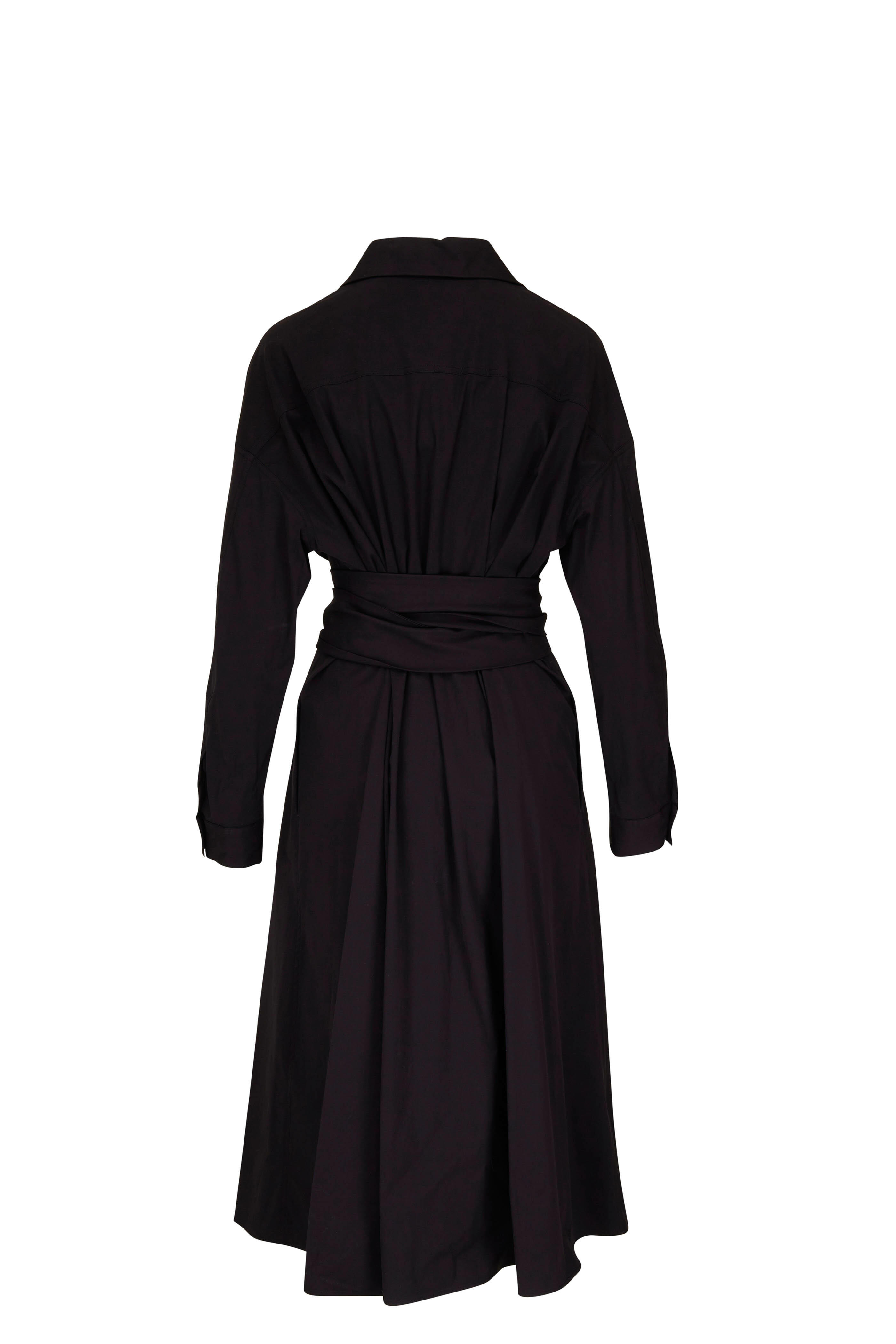 Michael Kors Collection - Long Sleeve Wrap Belt Midi Dress