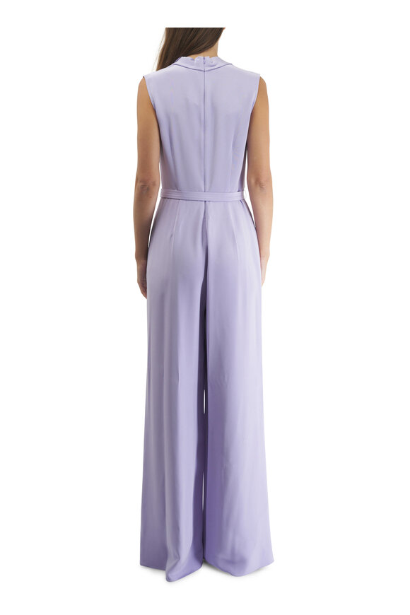 Adam Lippes - Blythe Lavender Silk Crepe Jumpsuit 