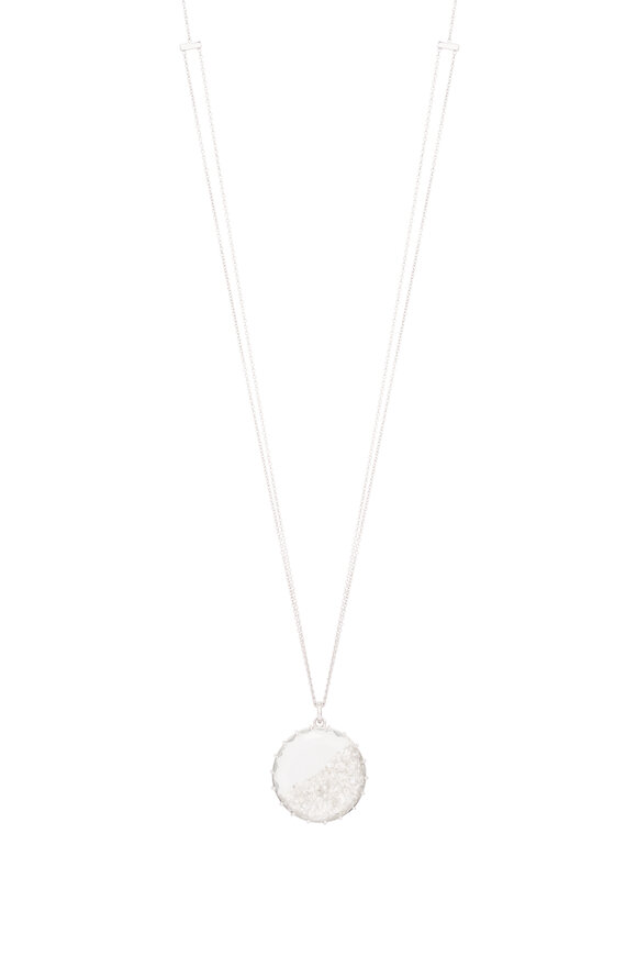 Renee Lewis 18k White Gold 2 Chain Diamond Shake Necklace - view 1