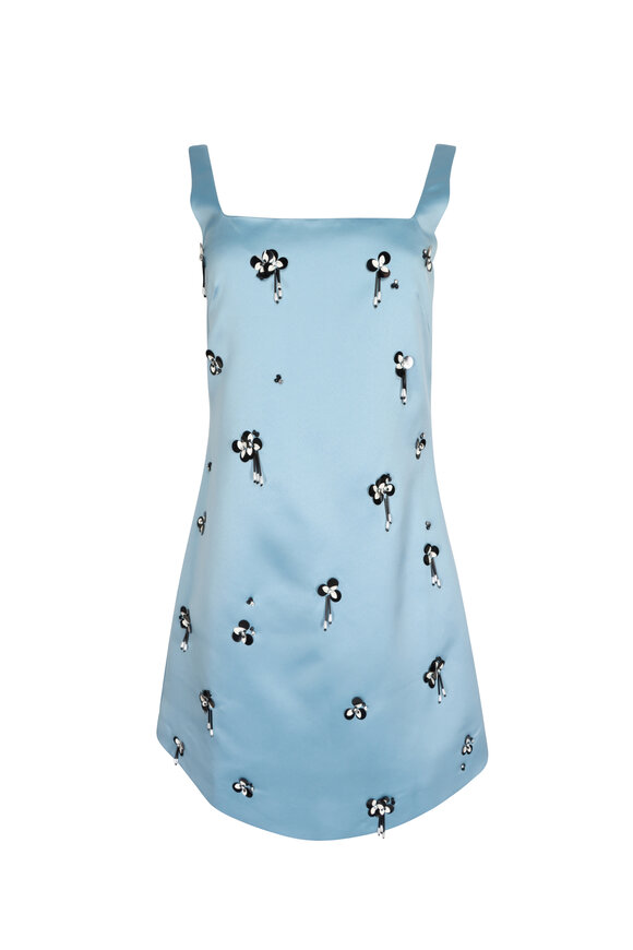 Tanya Taylor Barton Seafoam Embellished Dress