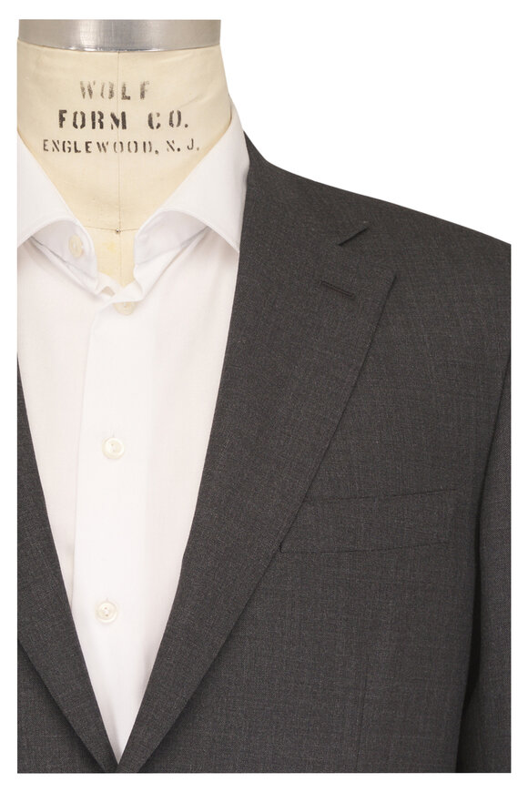 Brioni Brunico Charcoal Gray Wool Suit - view 1