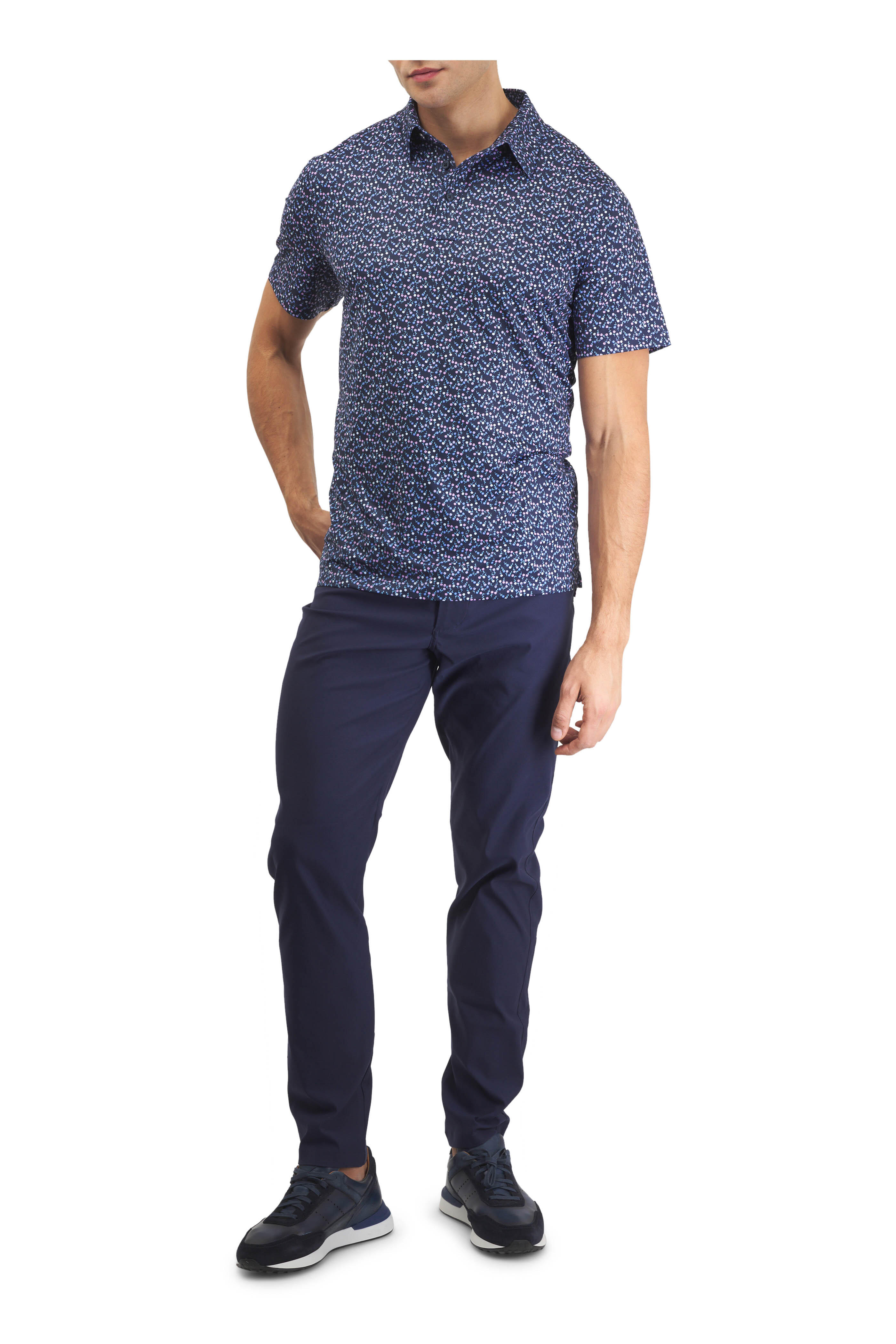 Magnanni - Bravo Navy Leather & Suede Low Top Sneaker