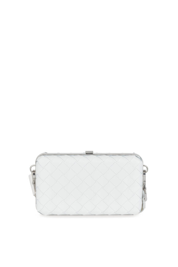 Bottega Veneta - White Woven Leather Crossbody Bag