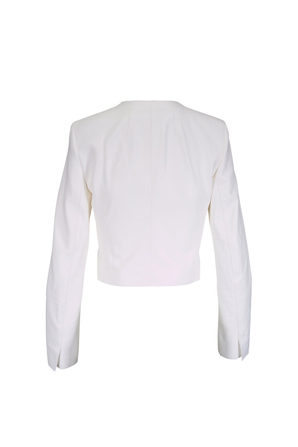 Akris Hasso Off White Leather Jacket - view 3