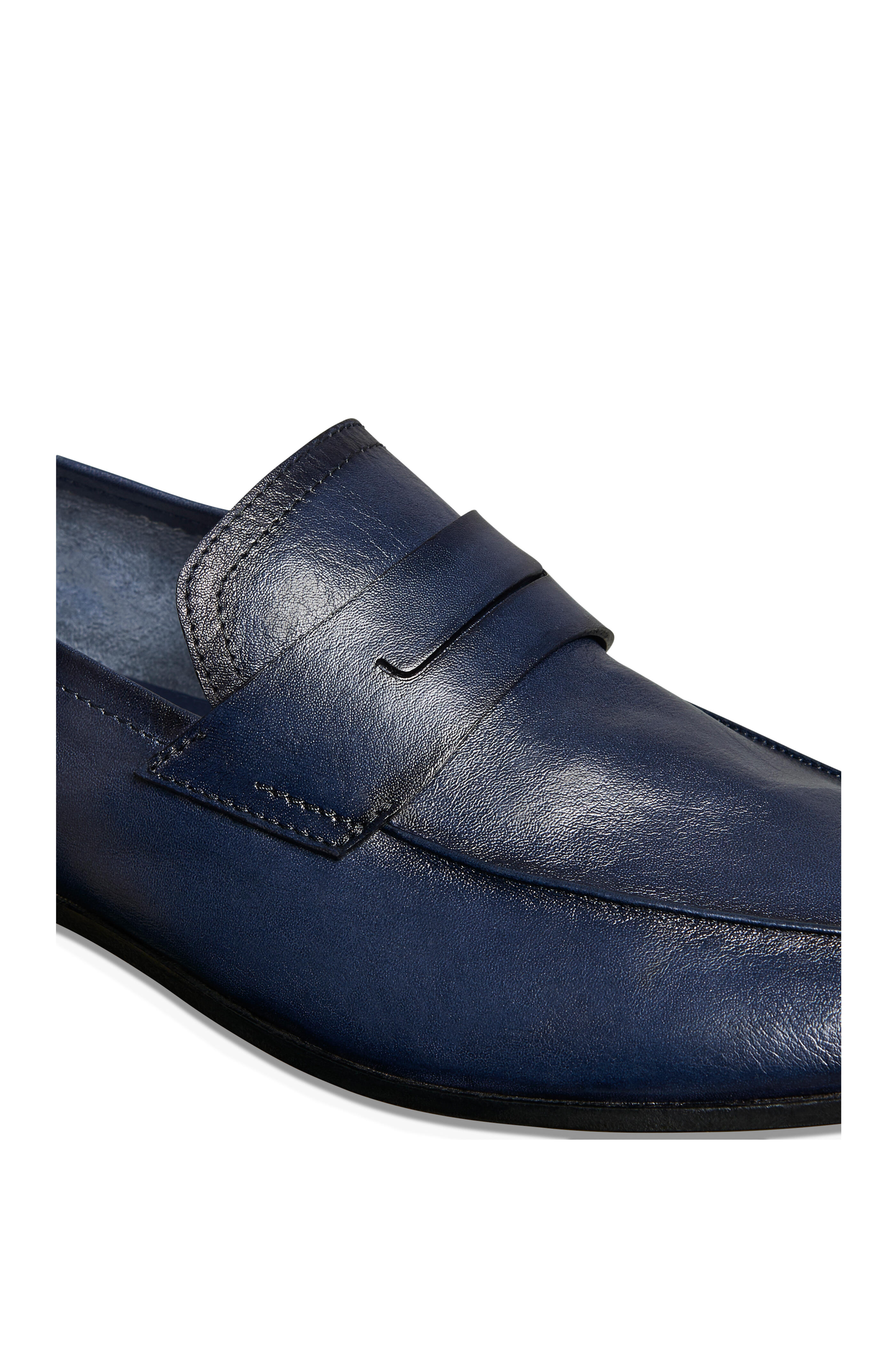 Berluti - Lorenzo Rimini Navy Blue Kangaroo Leather Loafer