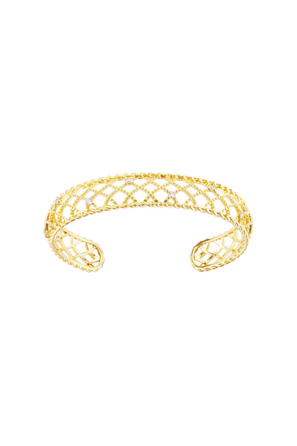 Mellerio 18k Yellow Gold Diamond & Pearl Bracelet