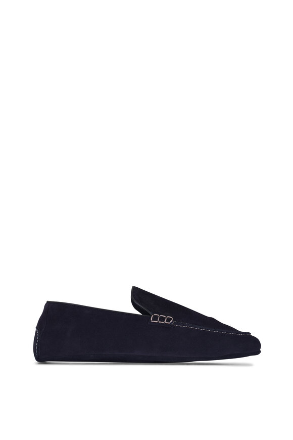 Di Bianco - Navy Blue Suede Slipper