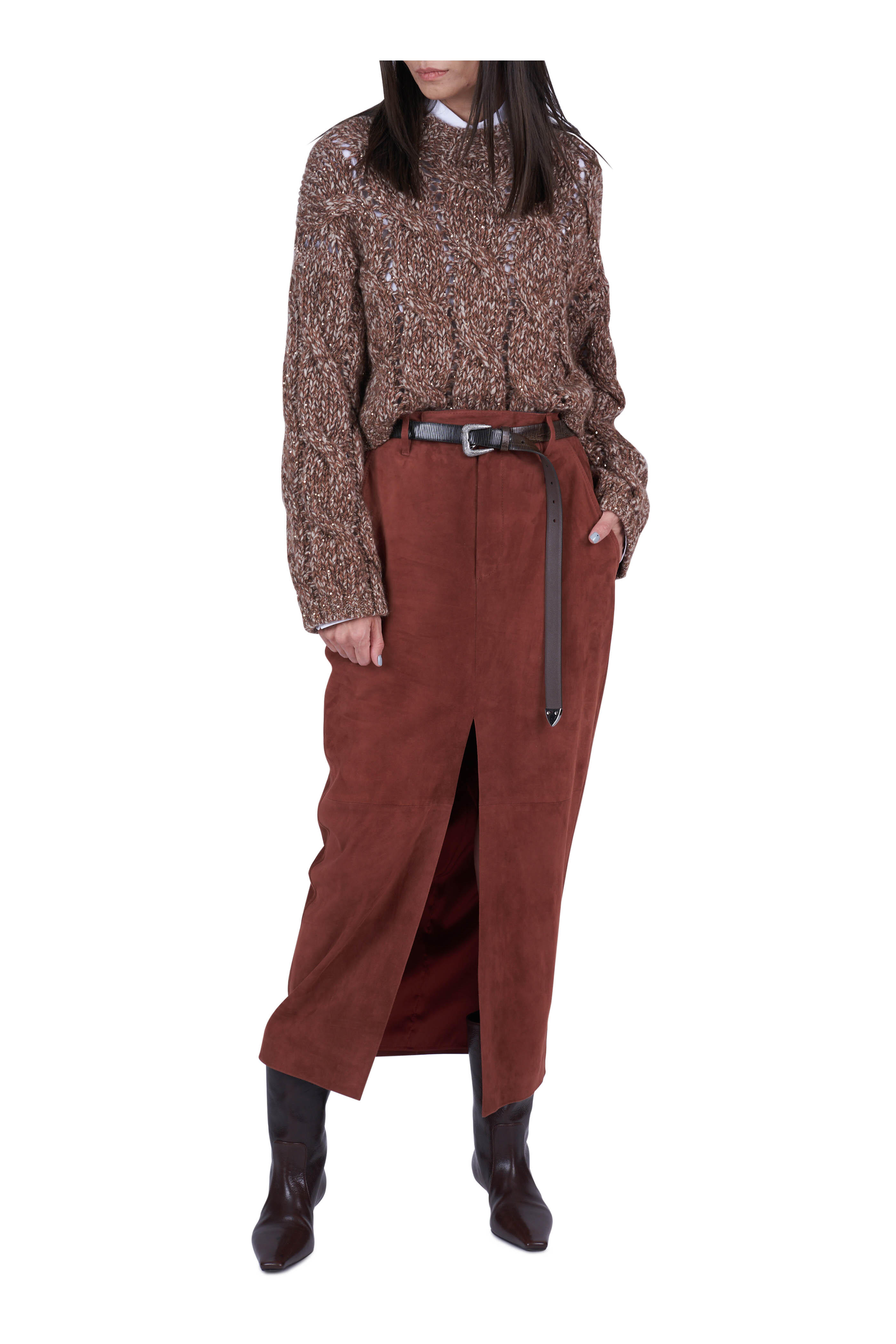 Brunello Cucinelli - White Cotton Poplin Monili Button Down Shirt