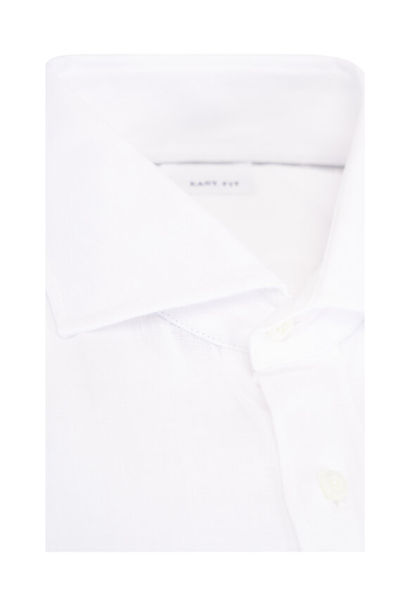 Brunello Cucinelli - White Linen Sport Shirt | Mitchell Stores