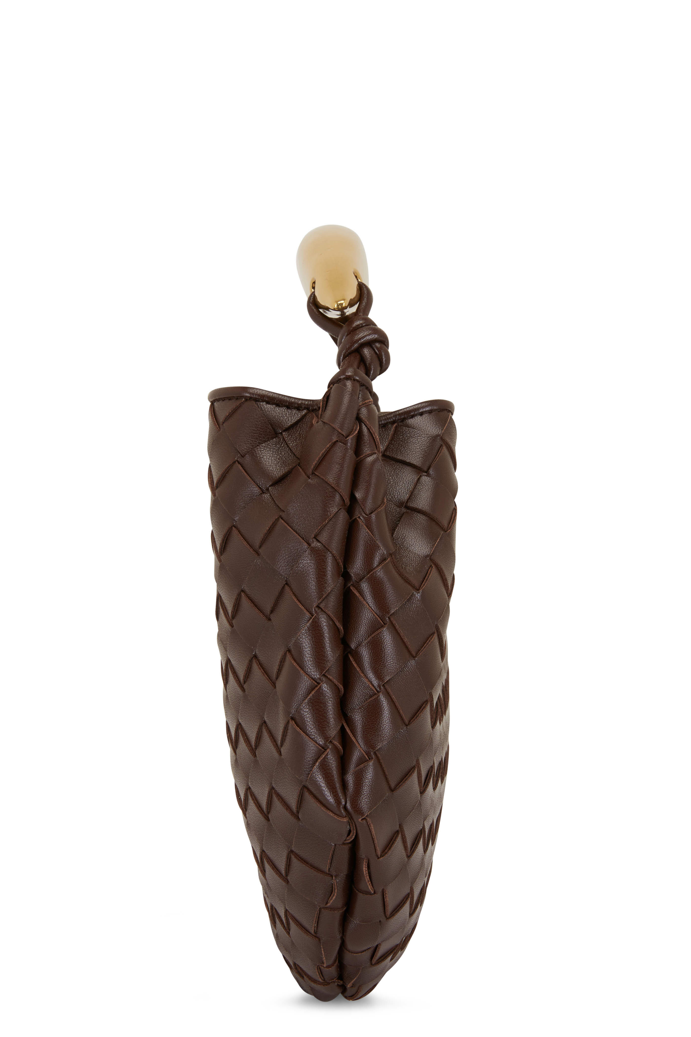 Bottega Veneta - Sardine Bitter Chocolate Woven Leather Hobo - view 3