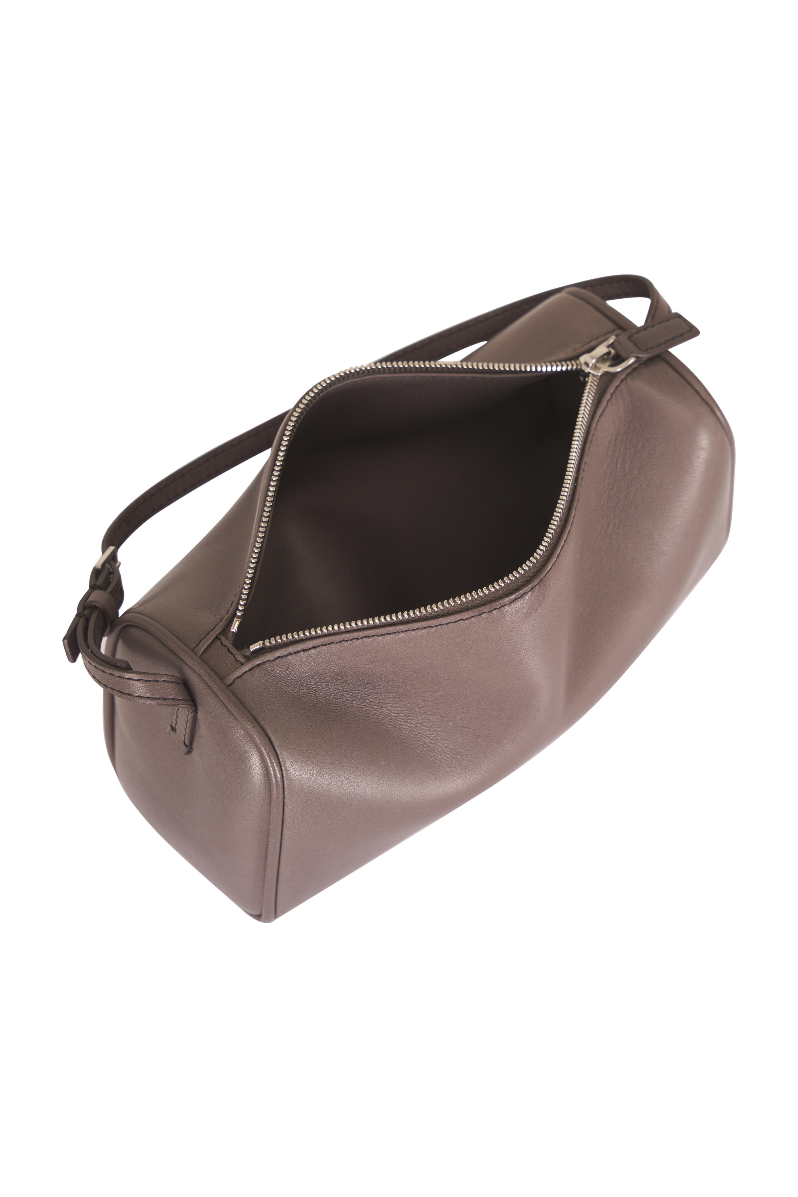 The Row - 90's Gray Leather Shoulder Bag - view 4