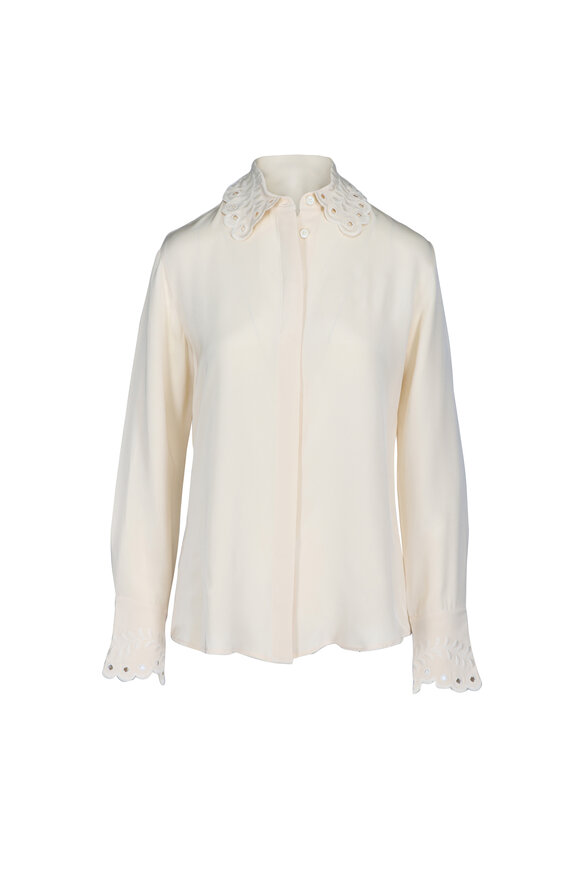 Altuzarra Chika Tapioca Silk Blouse