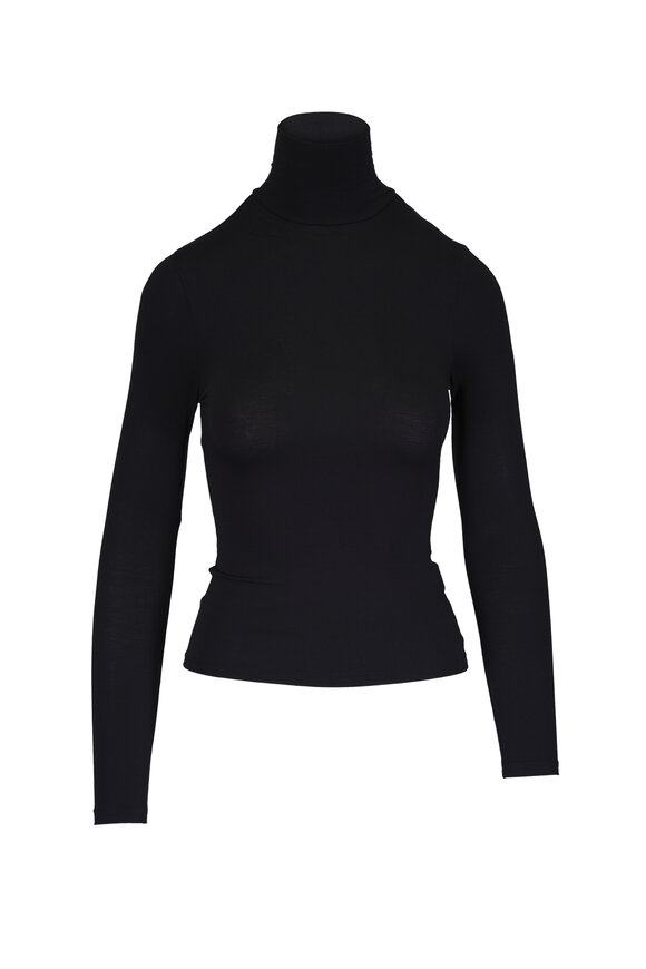 Nili Lotan Keria Black Turtleneck T-Shirt - view 1