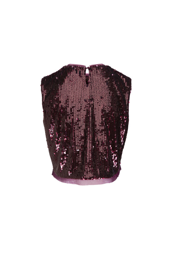 Simkhai Cydia Fig Sequin Top - view 2