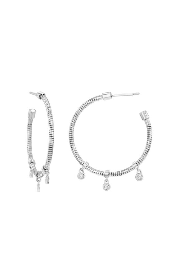 Pesavento DNA Spring Mini Diamond Hoop Earrings