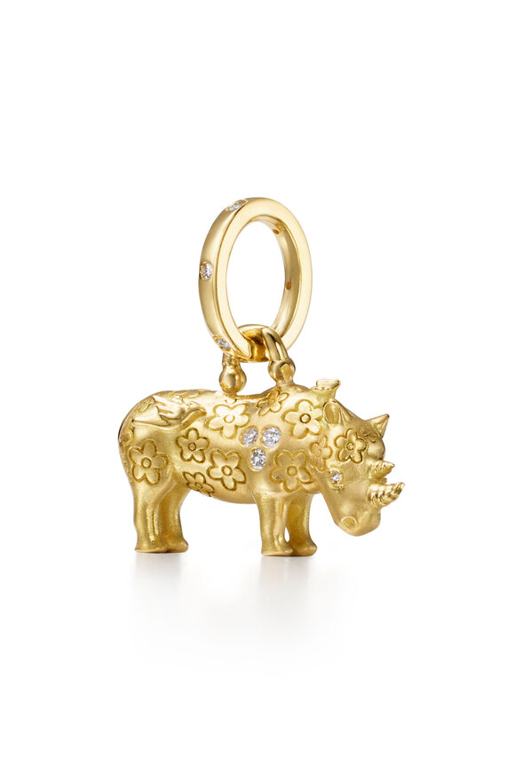 Temple St. Clair 18k Gold Small Kifaru Rhino Pendant