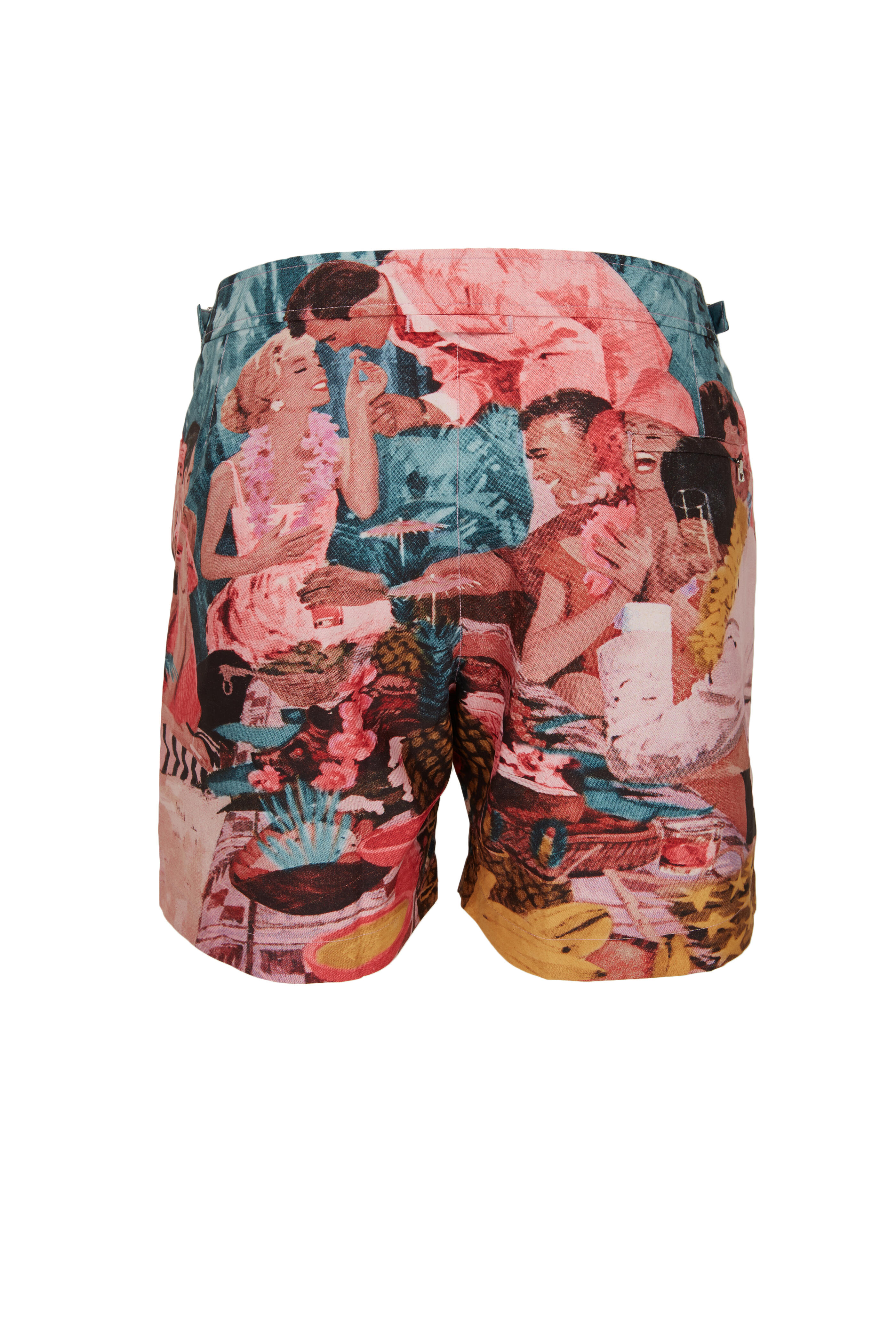 ORLEBAR BROWN スイムウェア Navy/Cloud Fenella Jacquard Mid-Length Swim Shorts | Orlebar