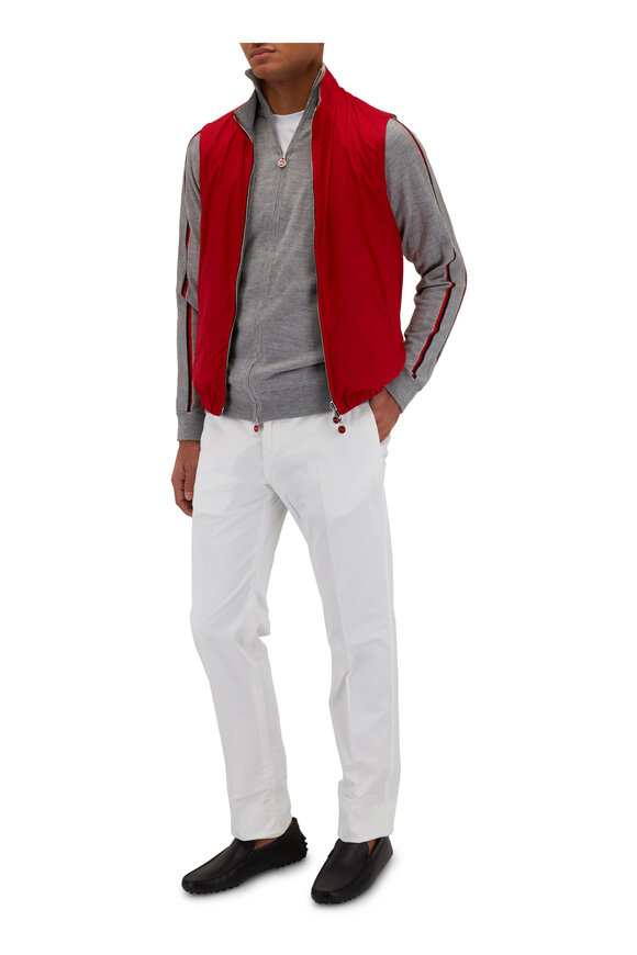 Kiton - Red Nylon Vest