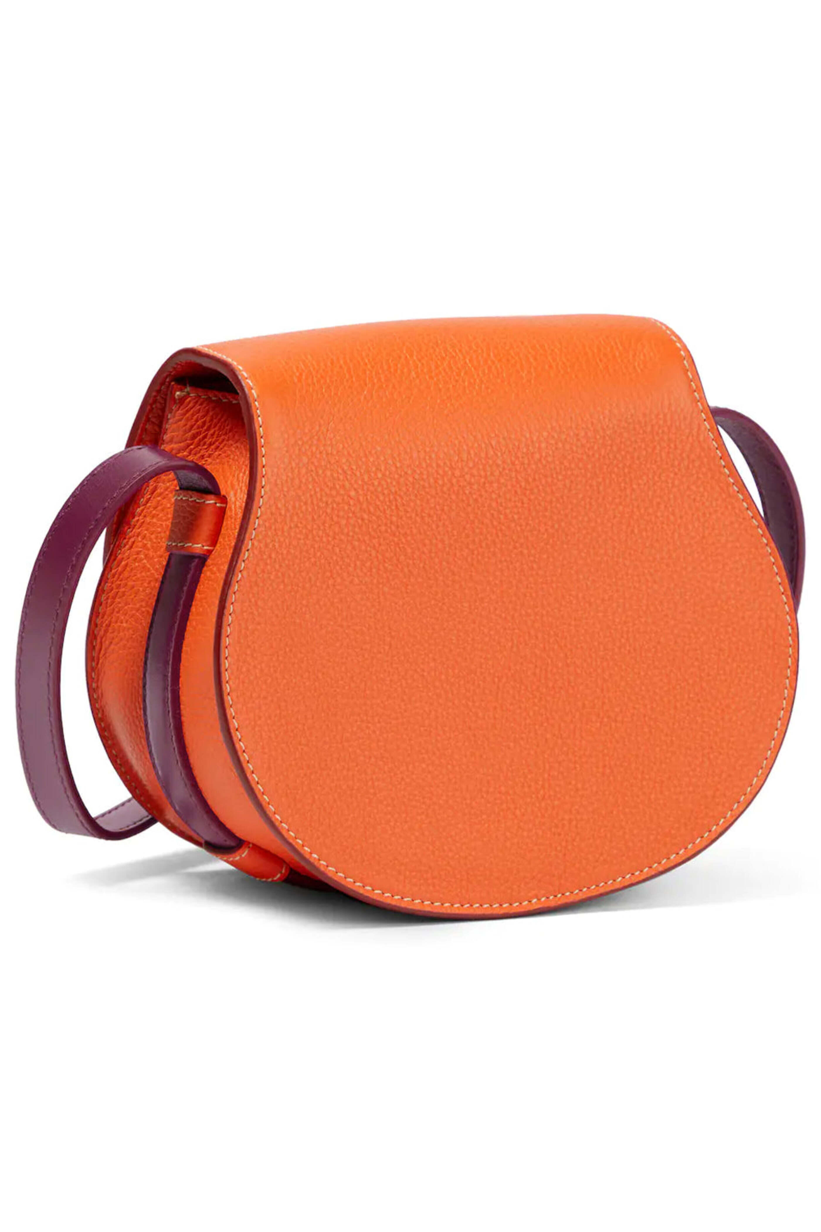Chloé - Marcie Small Saddle Bag in Poppy Orange