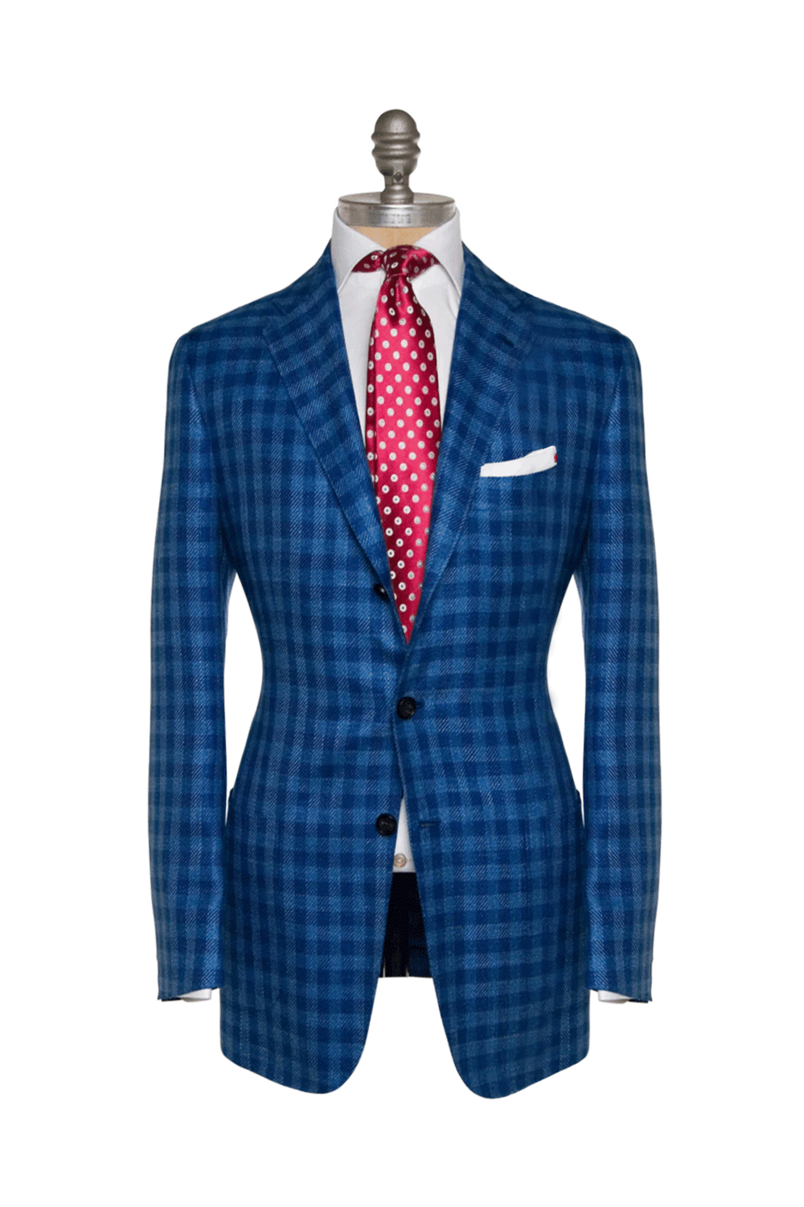 Kiton - Blue Tonal Check Sportcoat
