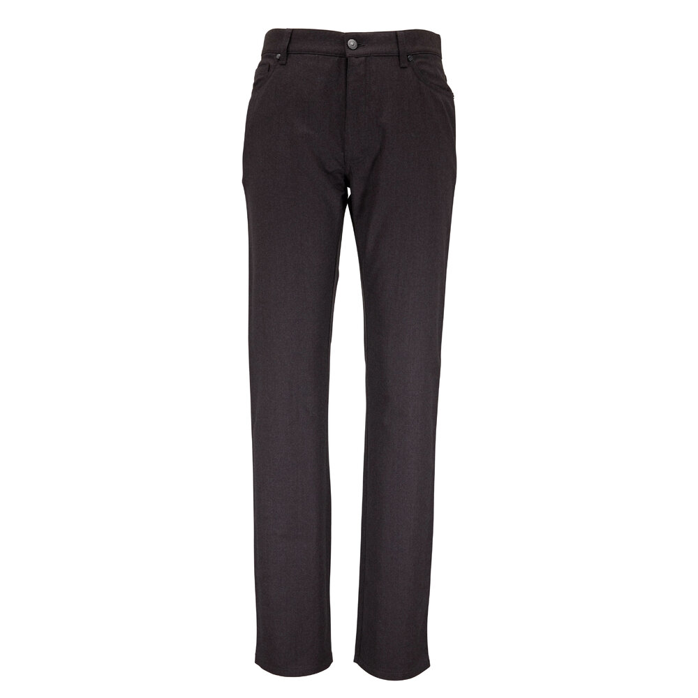 Zegna - Brown Wool Five-Pocket Pant | Mitchell Stores