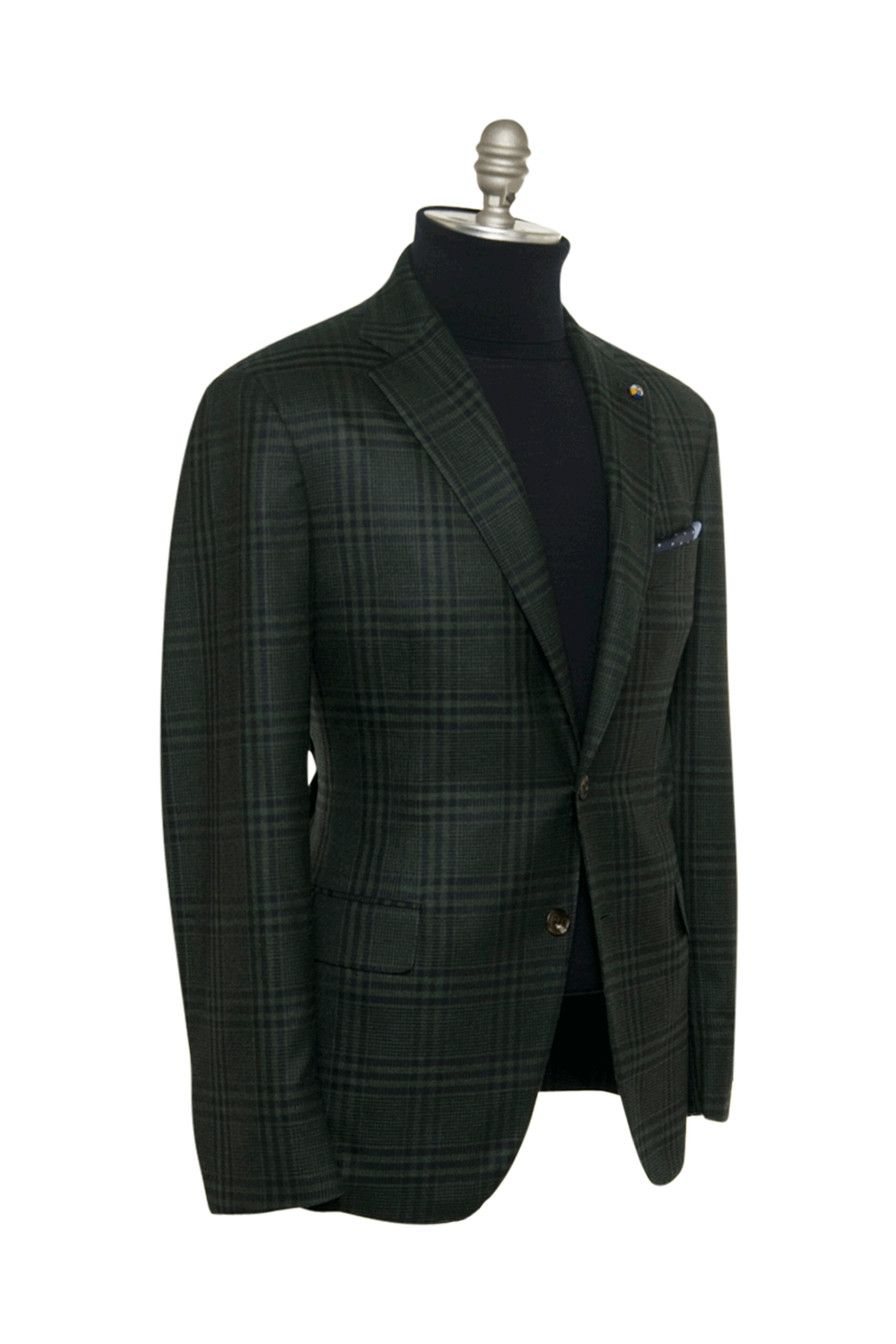 Belvest - Green and Navy Plaid Cashmere Sportcoat