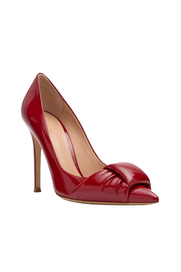 Gianvito Rossi - Mary Ribbon Black Boucle Pump, 85mm
