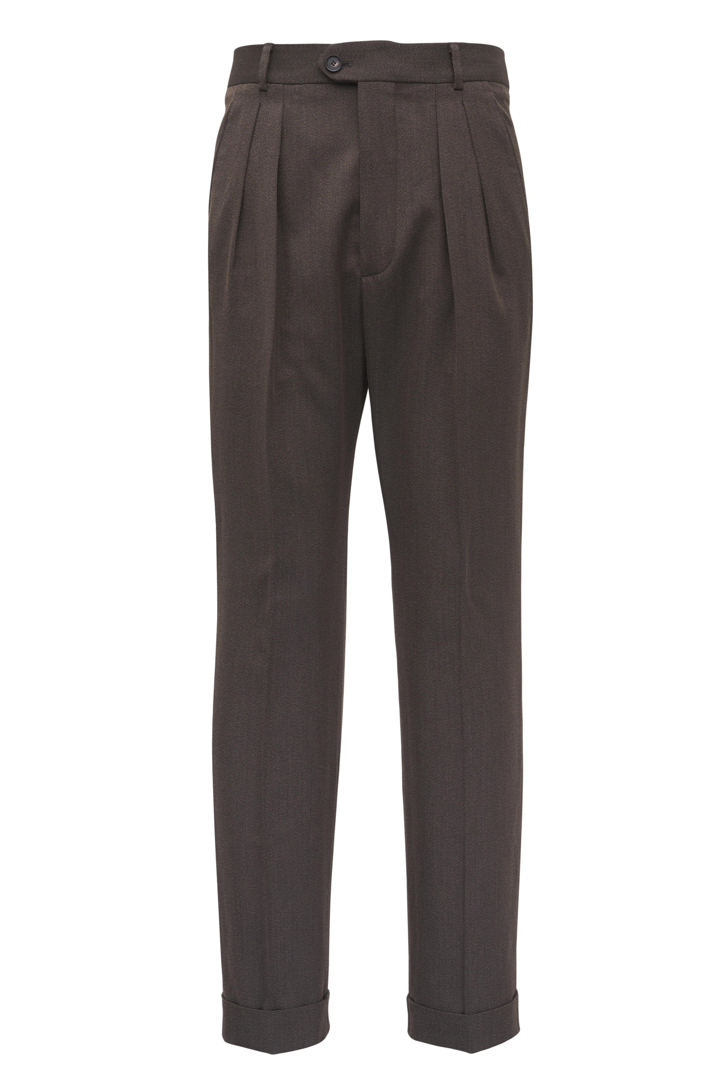 Loro Piana - Stafford Tarmac Olive Wool Mouline Pant