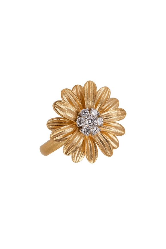 Aaron Henry - Daisy Diamond & Yellow Gold Ring