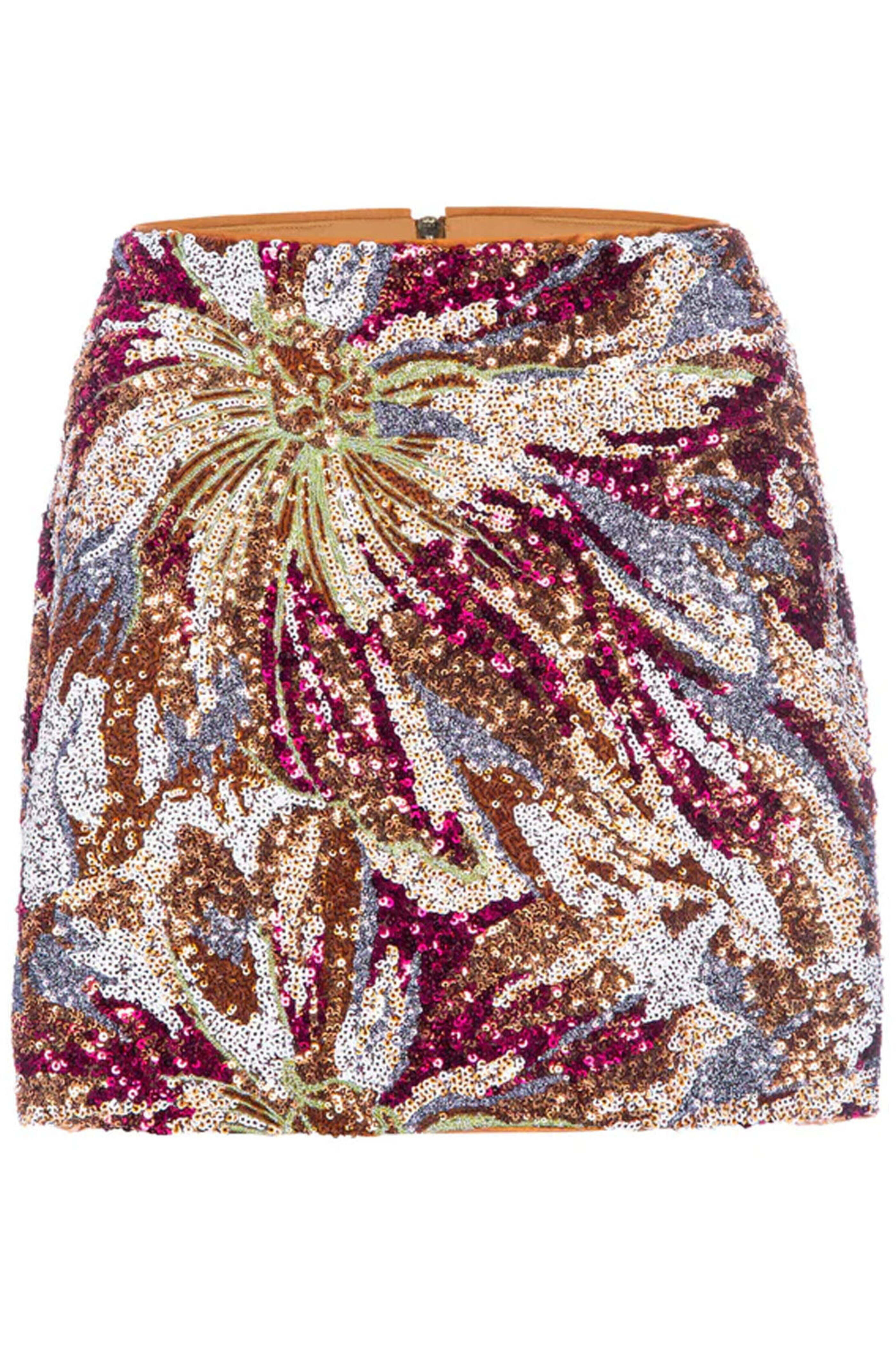 Le Superbe - Abstract Floral Sequin Skirt