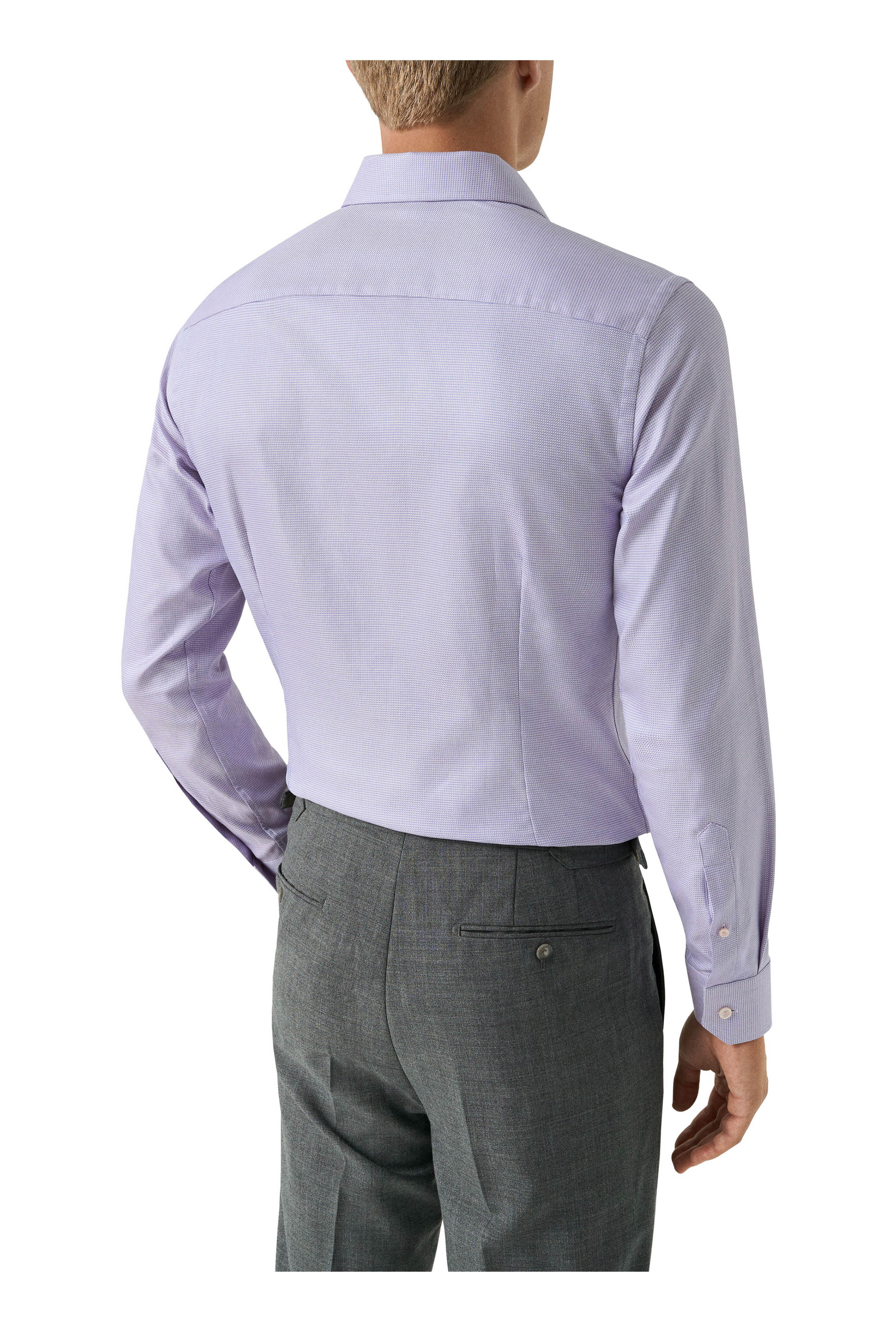 Eton - Pink Micro Dot Cotton Dress Shirt - view 3