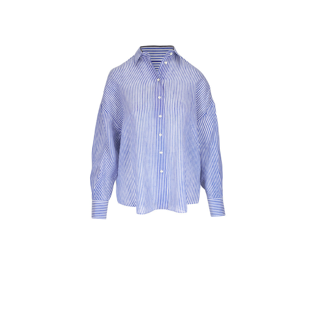 24AW new /BRUNELLO CUCINELLI フレンチカラーシャツ Shirt Blue uploading-1424838.jpg