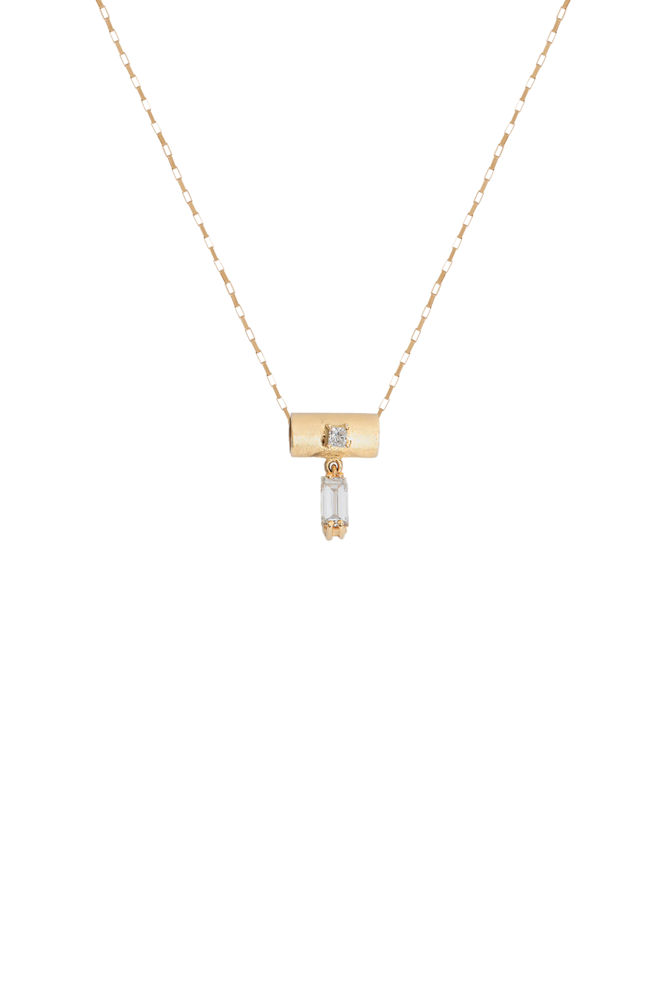 Carolina Neves - Diamond & Morganite Pendant Necklace