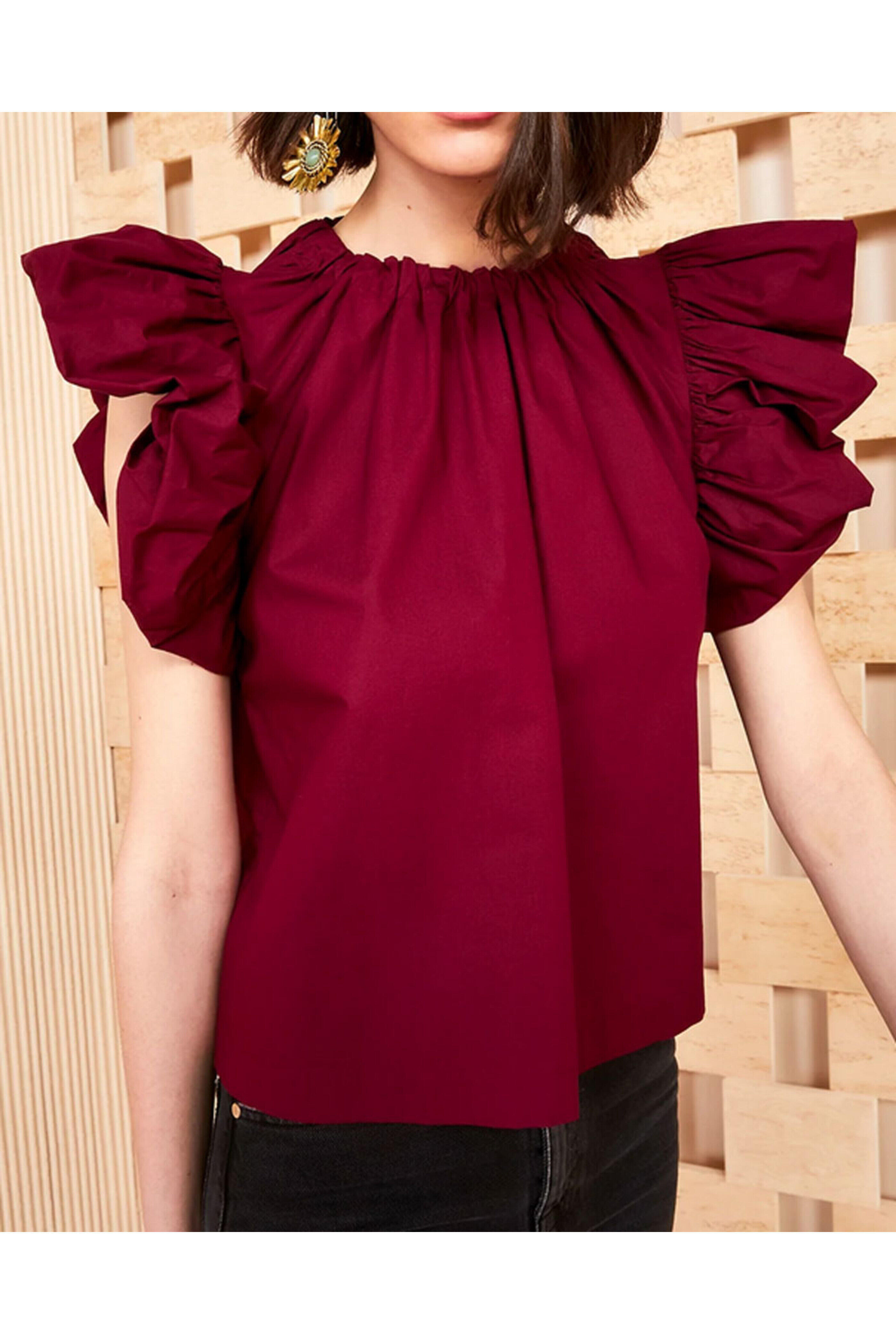 Ulla Johnson - Bordeaux Leigh Flutter Sleeve Top