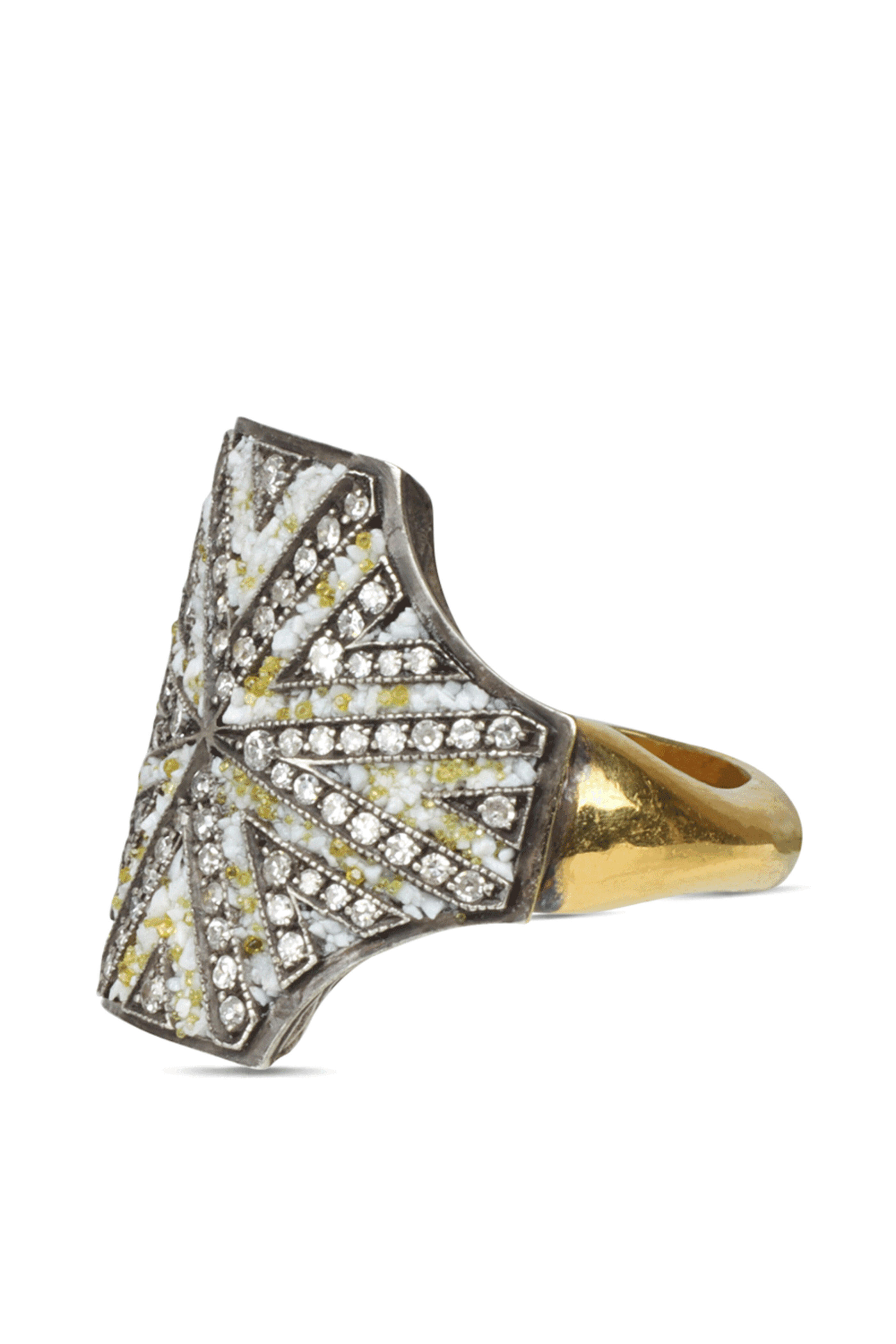 Sevan Bicakci - Fancy Diamond Sheild Ring