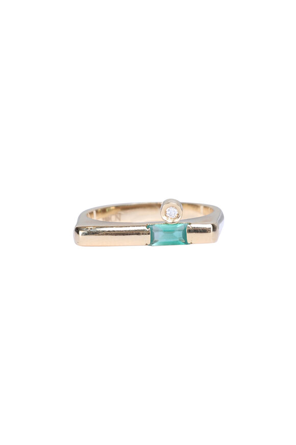 Carolina Neves Tourmaline & Diamond Bar Ring