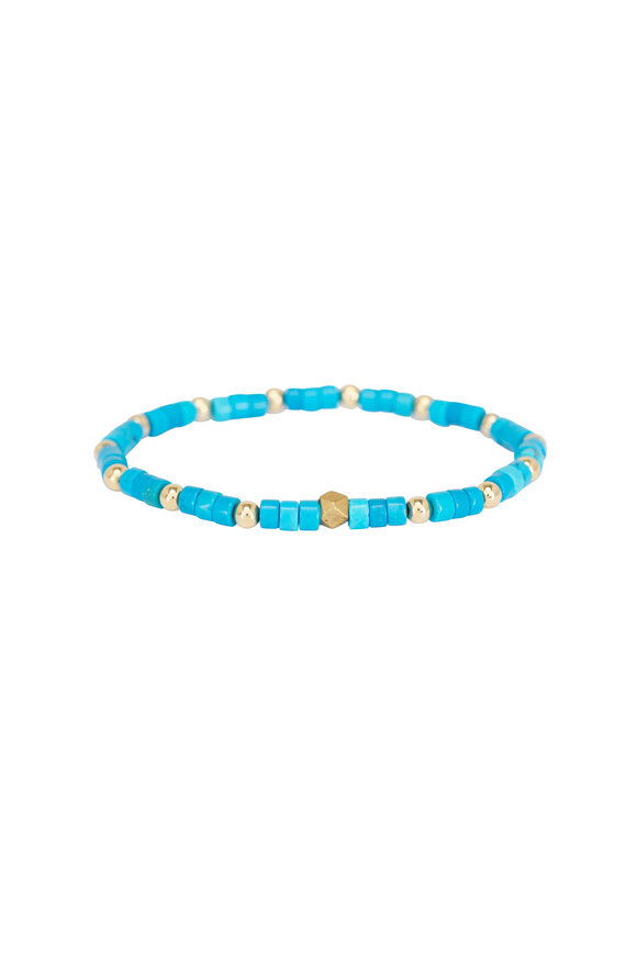 Cristina V. Turquoise Barrel Bracelet - view 1