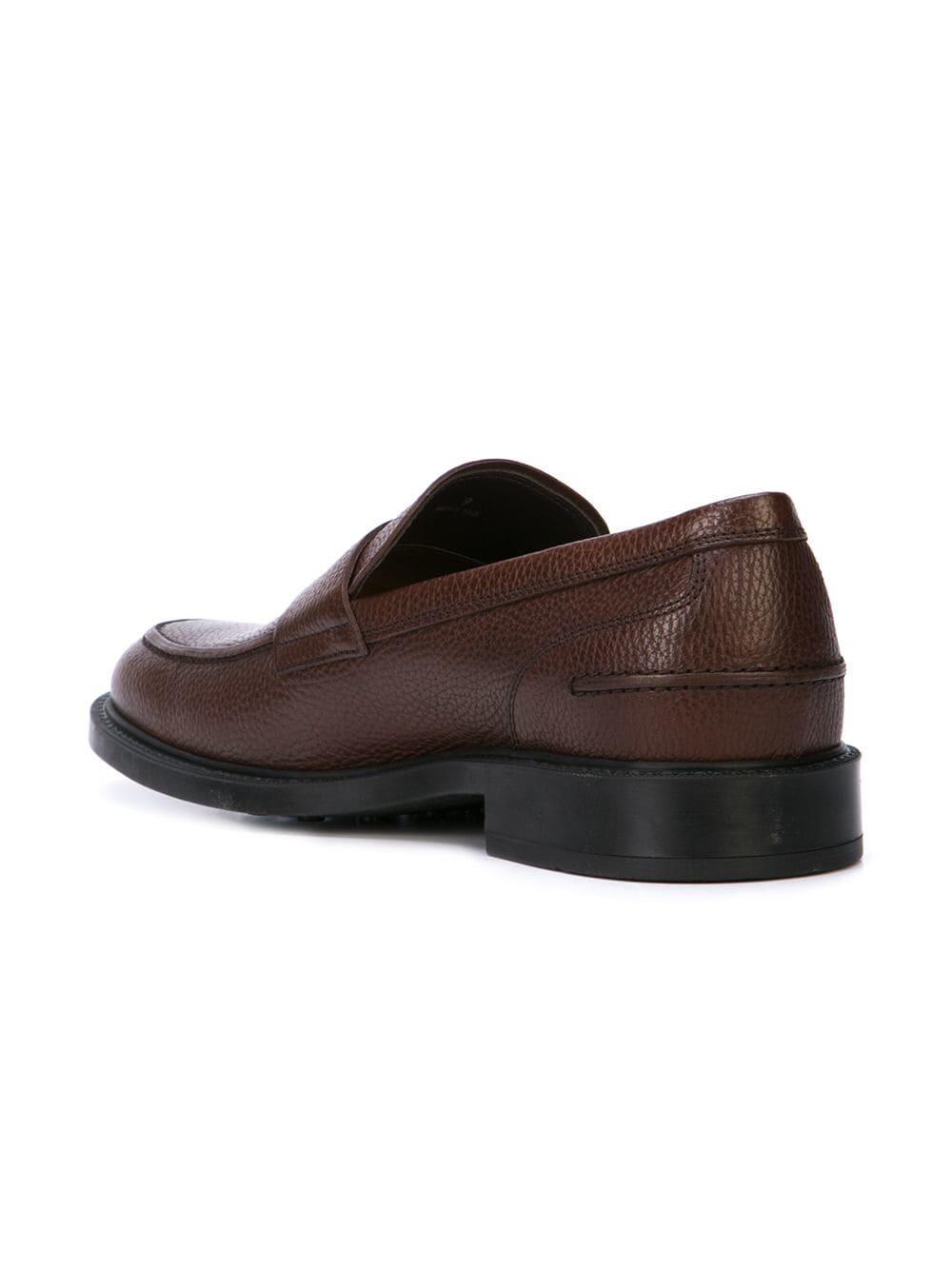 Tod's - New Boston Grained Leather Penny Loafer