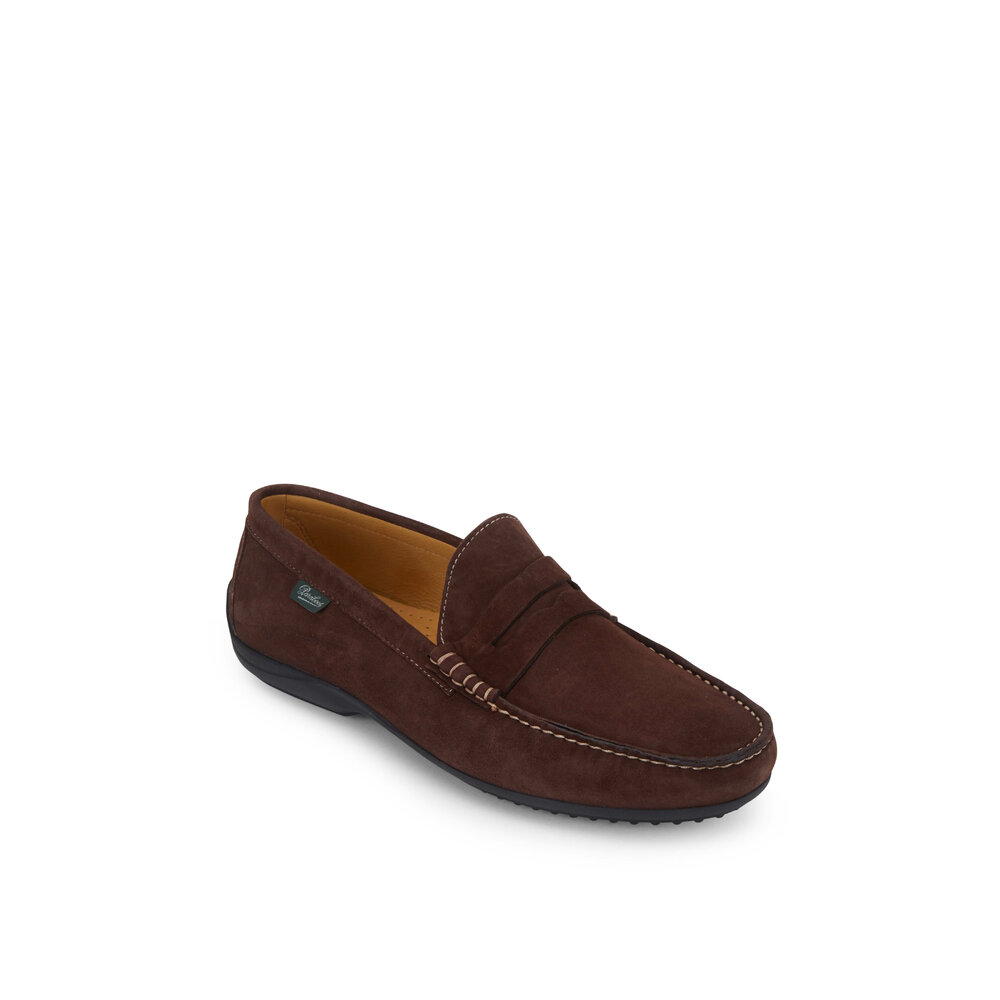 Paraboot Cabrio Suede Penny Loafers in Light Taupe / Gray - Men\'s 8.5 Men main image 4