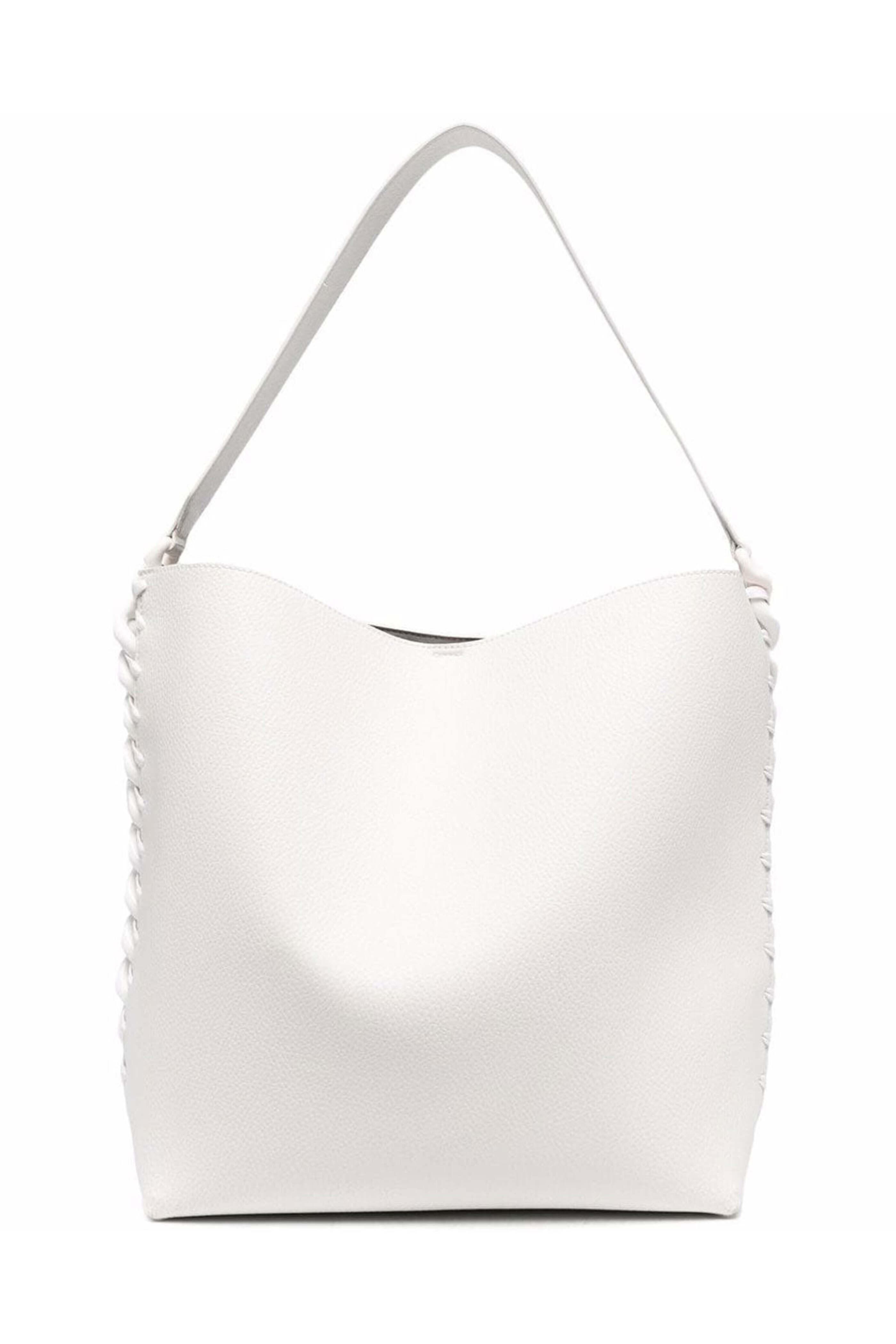Stella McCartney - Frayme Embossed Grainy Tote in Pure White