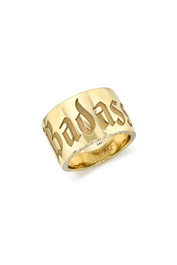 Dru 14k Yellow Gold Cigar Band Ring