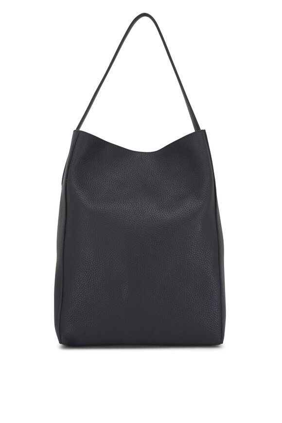 Khaite Frida Black Leather Hobo Bag 