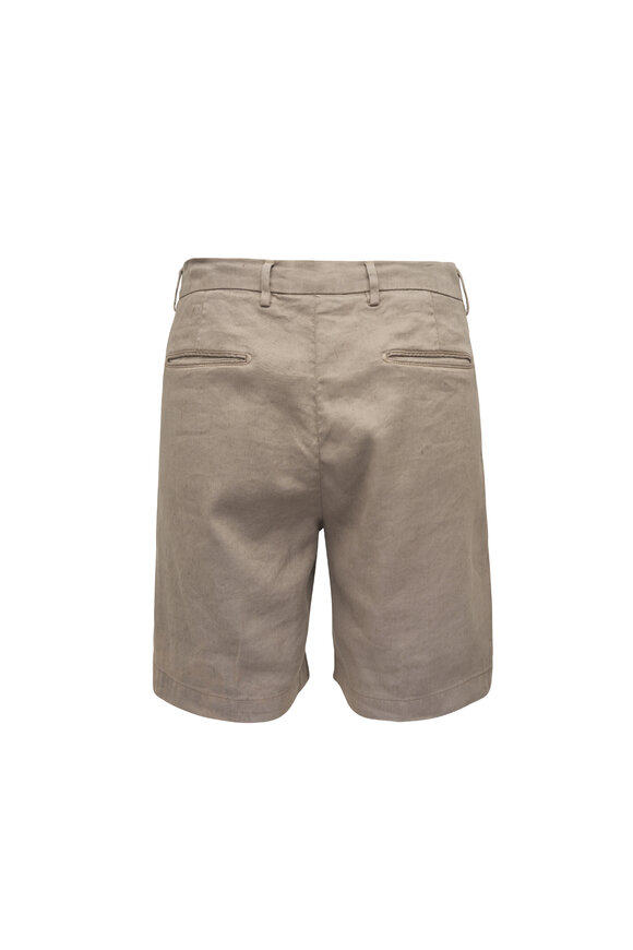 Marco Pescarolo Khaki Linen Bermuda Shorts - view 3