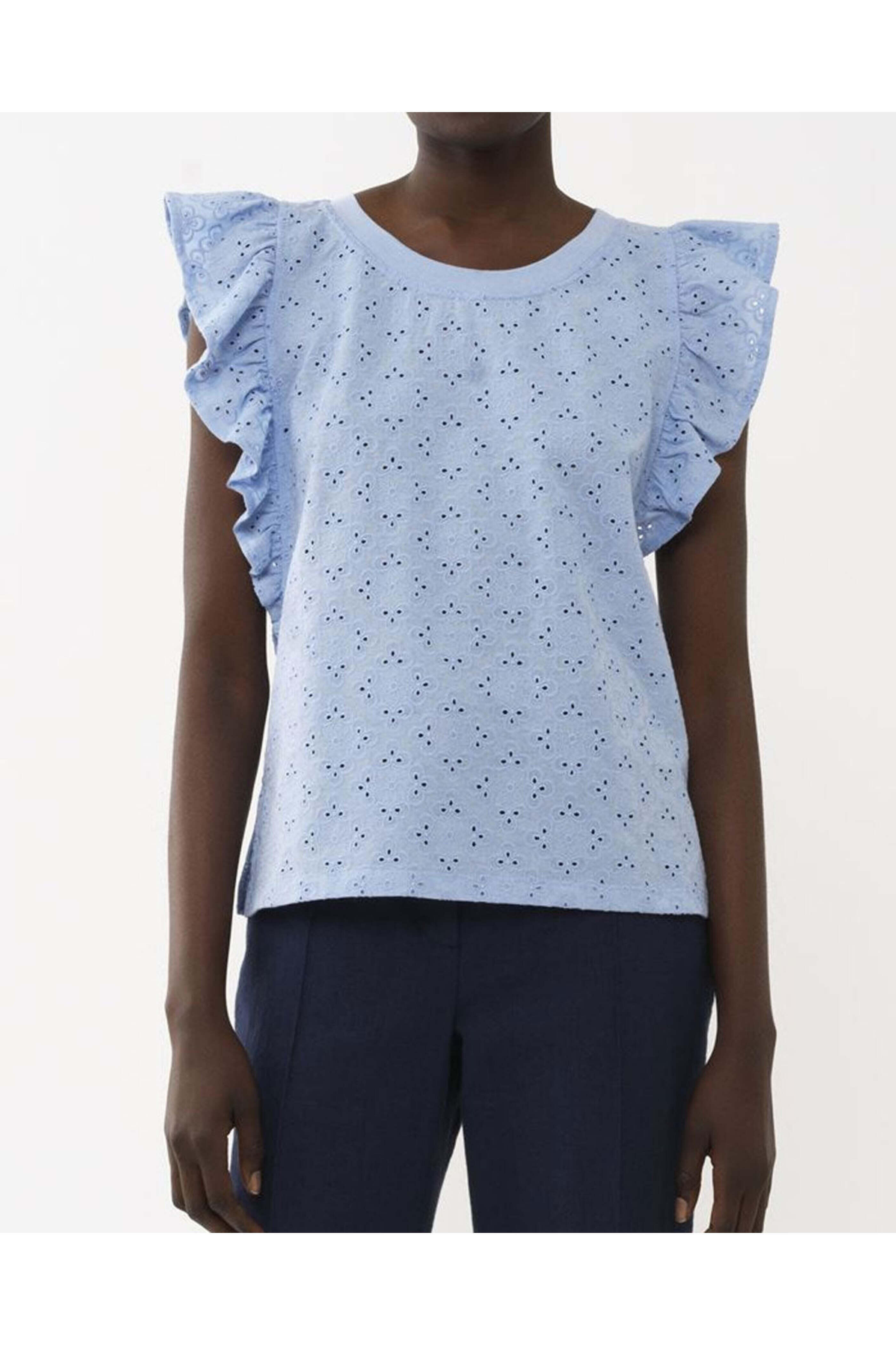 See by Chloé - Tender Blue Eyelet Top